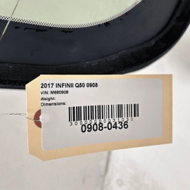 2014 - 2020 INFINITI Q50 REAR BACK WINDSHIELD WINDOW GLASS OEM