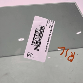 2011-18 PORSCHE CAYENNE REAR LEFT DRIVER SIDE DOOR WINDOW GLASS OEM