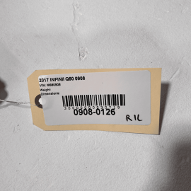 INFINITI Q50 2014-2020 REAR DRIVER SIDE C PILLAR UPPER QUARTER TRIM PANEL O