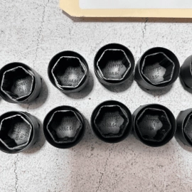AUDI Q7 2017-2023 Q8 WHEEL RIM LUG NUT BOLT COVER TRIM CAP SET OEM = SET OF