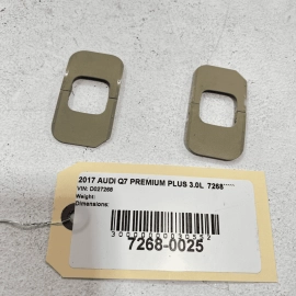 2017 2018 2019 AUDI Q7 PREMIUM FRONT SEAT TRIM COVER BEIGE OEM SET OF 2 PCS