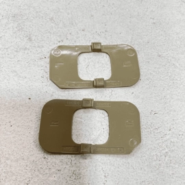 2017 2018 2019 AUDI Q7 PREMIUM FRONT SEAT TRIM COVER BEIGE OEM SET OF 2 PCS