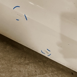 DODGE JOURNEY FRONT RIGHT PASSENGER SIDE DOOR SHELL SKIN WHITE OEM 11-19 