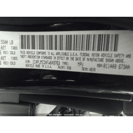 2014-2018 JEEP CHEROKEE LATITUDE REAR RIGHT PASSENGER SIDE DOOR SHELL PANEL