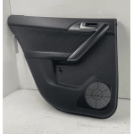 10-13 Kia Forte Sedan Rear Left Driver Door Trim Panel Black Leather OEM 