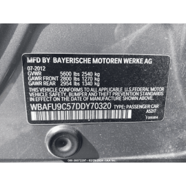 2011-2016 BMW 550xi F10 REAR CENTER SEAT BELT SEATBELT BUCKLE RECEIVER OEM