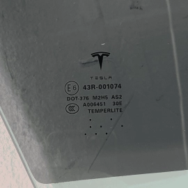 2012-2020 TESLA MODEL S FRONT RIGHT PASSENGER SIDE DOOR TINTED WINDOW GLASS