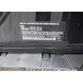 Right Lower B Pillar Trim Cover Black OEM 2013-2019 BMW F36 Gran Coupe