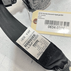 2018-2020 Honda Accord Rear Right Passenger Side Seat Belt Retractor OEM