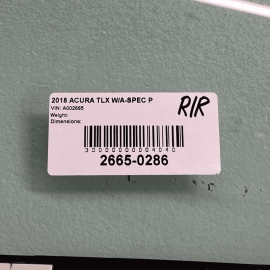 2015 - 2020 ACURA TLX REAR RIGHT PASSENGER SIDE DOOR WINDOW GLASS OEM