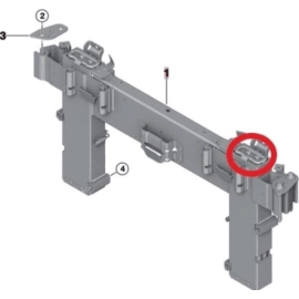 17-20 BMW M240Xi CONVERTIBLE REAR ROLLOVER PROTECTION BAR UPPER BRACKET OEM