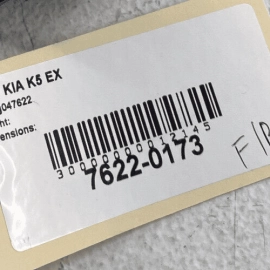 KIA K5 EX 2021 - 2023 FRONT RIGHT PASSENGER SIDE DOOR WINDOW REGULATOR MOTO