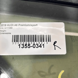 Rear Right Passenger Side Door Quarter Window Auto Glass Audi A6 2016-2018 