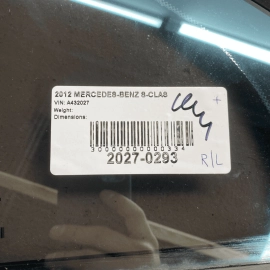 2007-2012 Mercedes S550 S600 Rear Left Driver Side Door Quarter Window Glas
