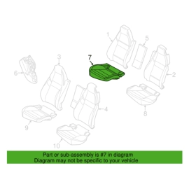 Rear Right Side Seat Bottom Lower Cushion Porsche Panamera 2010-2016 OEM