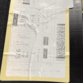 2019 Toyota Camry Front Passenger Upper Back Seat Part Cushion OEM Cloth Bl