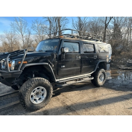 2003-2007 HUMMER H2 RIGHT SIDE DOOR EXTERIOR CHROME & BLACK REAR VIEW MIRRO