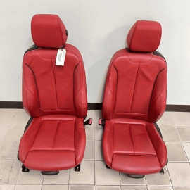 14-20 BMW F32 428 430 440 COUPE COMPLETE FULL SET RED LEATHER SEAT INTERIOR