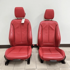 14-20 BMW F32 428 430 440 COUPE COMPLETE FULL SET RED LEATHER SEAT INTERIOR