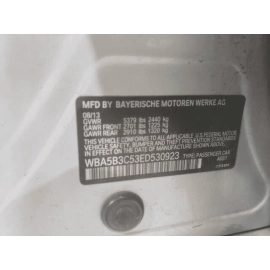 Rear Left / Driver Side Door Wire Wiring Harness BMW 535iX 2011-2016 OEM