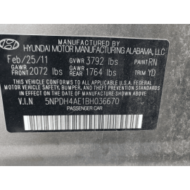 2011-2016 Hyundai Elantra Dash Upper Cluster Visor Cover Trim Black OEM