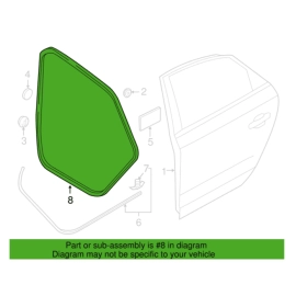 Rear Right Door On Body Weatherstrip Seal Volkswagen Passat SE 2012-2021 OE