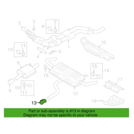 Muffler & Pipe Clamp / Exhaust Clamp Volkswagen Passat SE 2012-2022 OEM