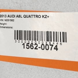 AUDI A8 L QUATTRO 2011-2014 REAR DRIVER SIDE TAILLIGHT LAMP LOWER TRIM COVE