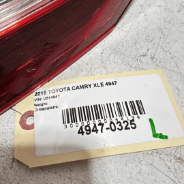 TOYOTA CAMRY 2018 - 2020 REAR LEFT DRIVER SIDE INNER TAILLIGHT LAMP OEM