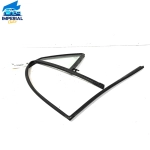 KIA RIO LX 2018-2023 REAR DRIVER DOOR WINDOW GLASS RUN CHANNEL & FIXED GLAS