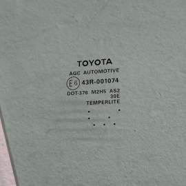 2018 - 2022 TOYOTA CAMRY FRONT RIGHT PASSENGER SIDE DOOR WINDOW GLASS OEM