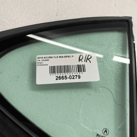 2015 - 2020 ACURA TLX REAR RIGHT QUARTER WINDOW PANEL SEAL OEM