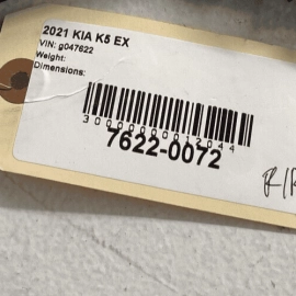 KIA K5 2021-2023 REAR RIGHT PASSENGER SIDE EXTERIOR DOOR HANDLE BASE BRACKE