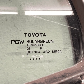 Rear Left Driver Door Quarter Window Glass OEM TOYOTA CAMRY XSE 2018-23