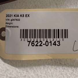 KIA K5 EX 2021 - 2023 WINDSHIELD LEFT DRIVER SIDE WIPER ARM OEM