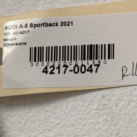 AUDI A5 SPORTBACK 2018 - 2023 REAR LEFT DRIVER SIDE DOOR WINDOW BELT MOLDIN