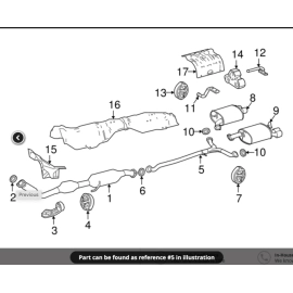 Pipe Assembly, Exhaust, Center - Toyota Camry XSE 2.5L 2018-2023 OEM
