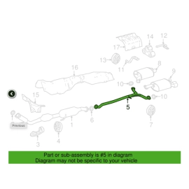 Pipe Assembly, Exhaust, Center - Toyota Camry XSE 2.5L 2018-2023 OEM