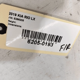KIA RIO LX 2018-2021 FRONT PASSENGER SIDE DOOR LOCK CYLINDER & CAP OEM =ABP
