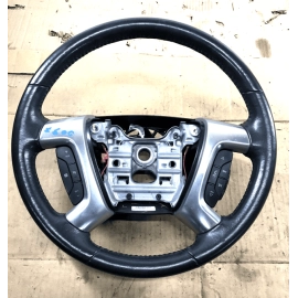 2014 GMC Acadia Steering Wheel Black Leather W/Ctrls OEM