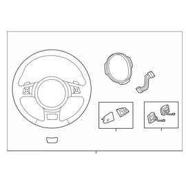 Steering Wheel W/ Switches & Shift Paddles Audi A6 2012-2018 OEM