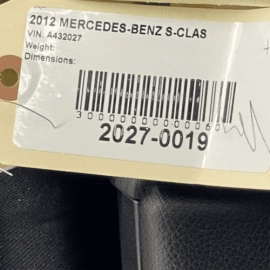 2010-2013 MERCEDES-BENZ S550 W221 REAR BACK SEAT CUSHION UPPER LEATHER BLAC