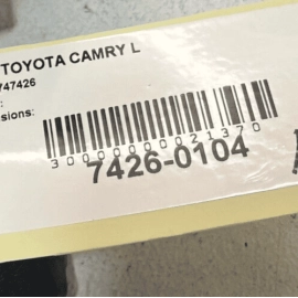 TOYOTA CAMRY 2019-2023 REAR RIGHT PASSENGER SIDE SEATBELT SEAT BELT BUCKLE 