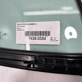 18-23 TOYOTA CAMRY REAR LEFT DRIVER SIDE DOOR CORNER FIXED WINDOW GLASS OEM