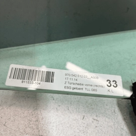 PORSCHE PANAMERA Front Right Passenger Side Door Window Glass 2012-2016 OEM