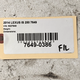 2010-15 LEXUS IS250 IS350 FRONT LEFT DRIVER SIDE SEAT BELT BUCKLE RECEPTACL