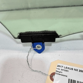2015-2018 LEXUS NX200T NX300H FRONT RIGHT PASSENGER SIDE DOOR WINDOW GLASS 