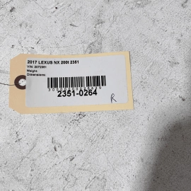 17-21 LEXUS NX200T REAR PASSENGER SIDE GATE LIFTGATE TRUNK STRUT SHOCK SUPP