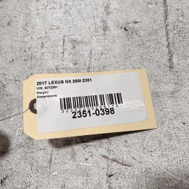 2015-2017 LEXUS NX200T 2.0L ENGINE AIR INTAKE CONNECTOR TUBE HOSE OEM