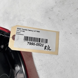 18-20 TOYOTA CAMRY REAR LEFT DRIVER SIDE TAILLAMP ASSEMBLY OEM